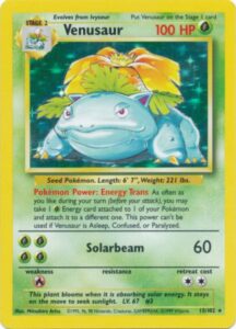 What Are The Most Valuable Pokemon Cards: 90s Collectibles 6 Venusaur Valuable Pokemon Card